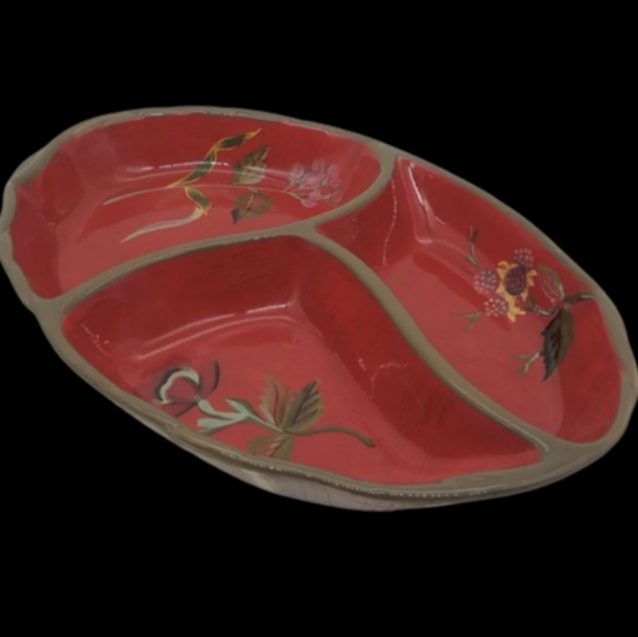 *Tracy Porter Octavia Hill Garden Collection 3-part Relish Dish - Picture 1 of 3